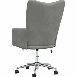 vidaXL Relaxstoel fluweel lichtgrijs