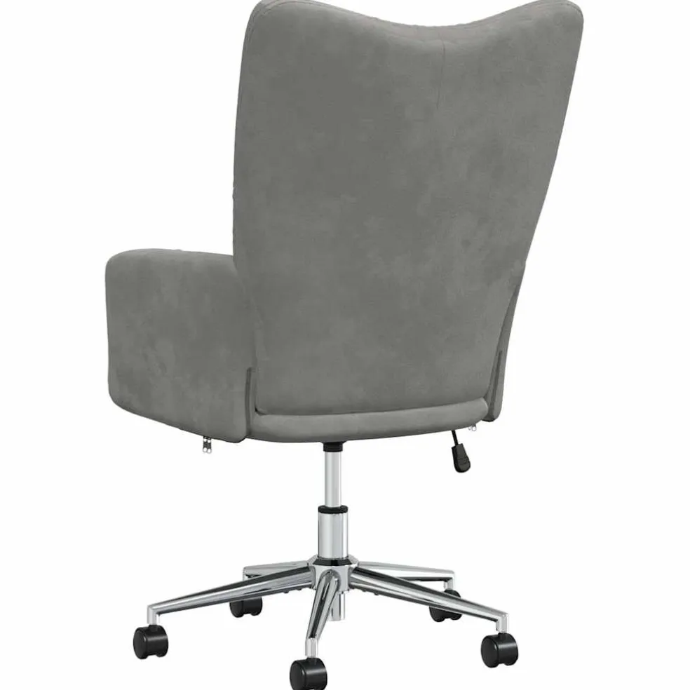 vidaXL Relaxstoel fluweel lichtgrijs