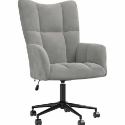 vidaXL Relaxstoel fluweel lichtgrijs