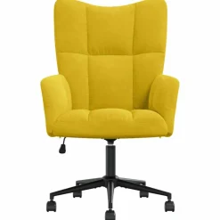 vidaXL Relaxstoel fluweel mosterdgeel