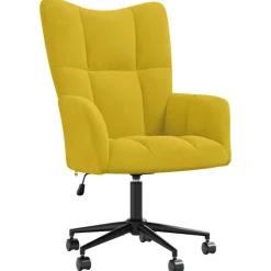 vidaXL Relaxstoel fluweel mosterdgeel