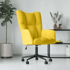 vidaXL Relaxstoel fluweel mosterdgeel