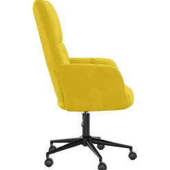 vidaXL Relaxstoel fluweel mosterdgeel