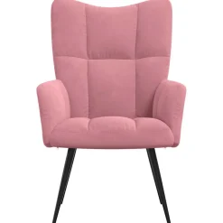 vidaXL Relaxstoel fluweel roze