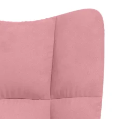 vidaXL Relaxstoel fluweel roze