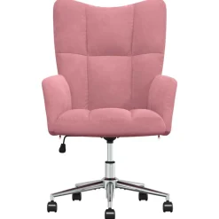 vidaXL Relaxstoel fluweel roze