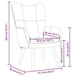 vidaXL Relaxstoel fluweel wijnrood