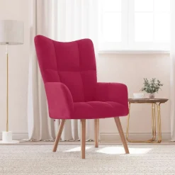 vidaXL Relaxstoel fluweel wijnrood