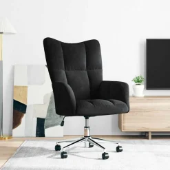 vidaXL Relaxstoel fluweel zwart