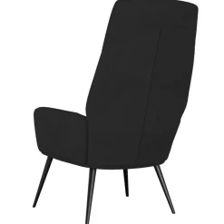vidaXL Relaxstoel kunstsuède zwart