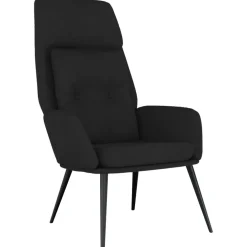 vidaXL Relaxstoel kunstsuède zwart