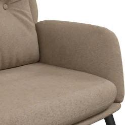 vidaXL Relaxstoel kunstsuède taupe