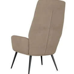 vidaXL Relaxstoel kunstsuède taupe