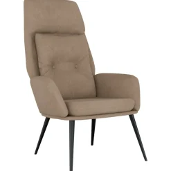 vidaXL Relaxstoel kunstsuède taupe