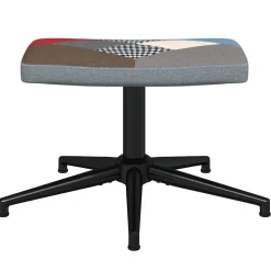 vidaXL Relaxstoel met voetenbank patchwork stof