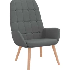 vidaXL Relaxstoel stof donkergrijs
