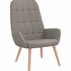 vidaXL Relaxstoel stof taupe