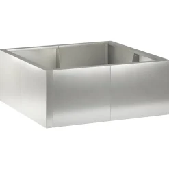 vidaXL Retentiewall 4 st 100 x 100 x 30 cm Roestvrij staal zilver