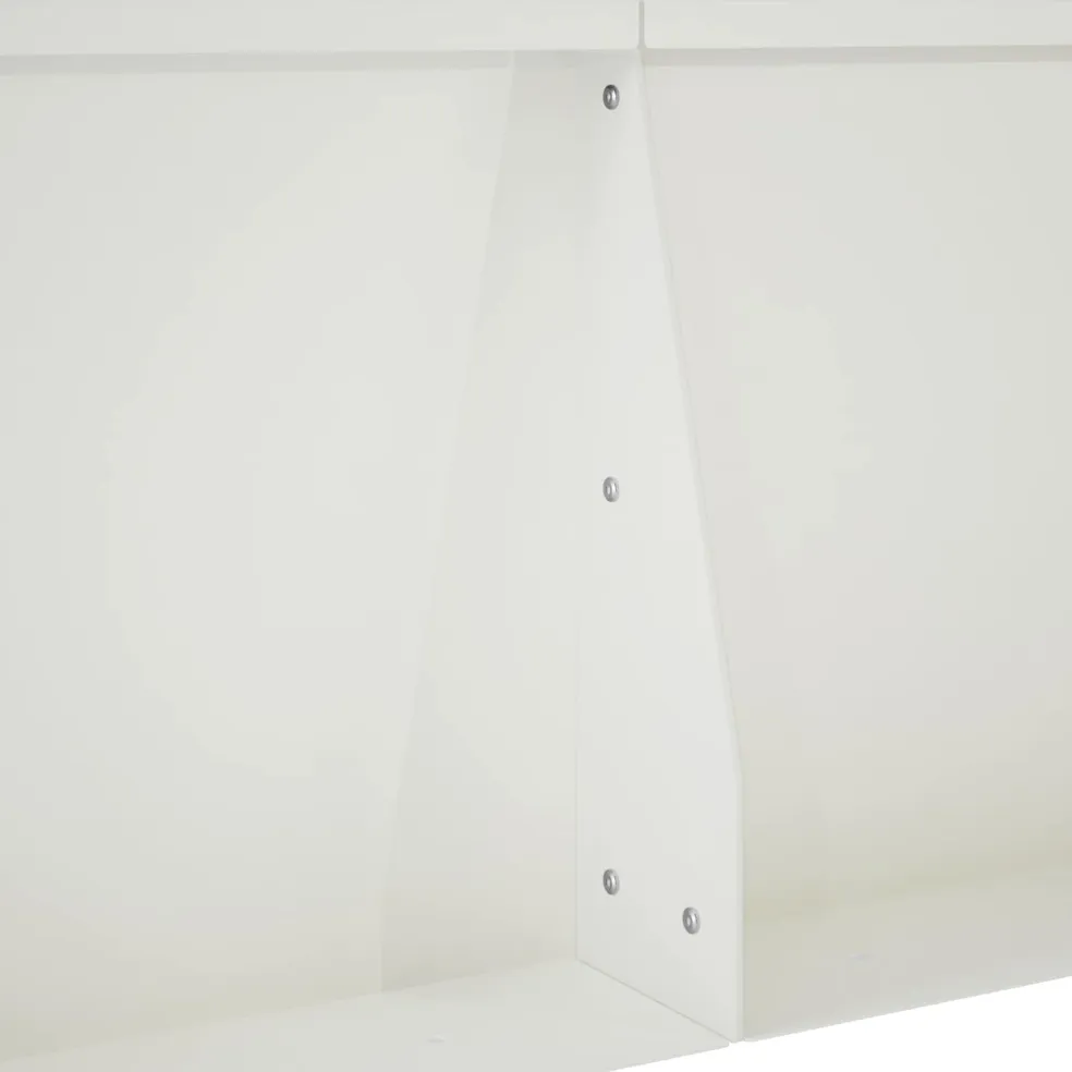 vidaXL Retentiewall 4 st 100 x 100 x 30 cm Staal Wit