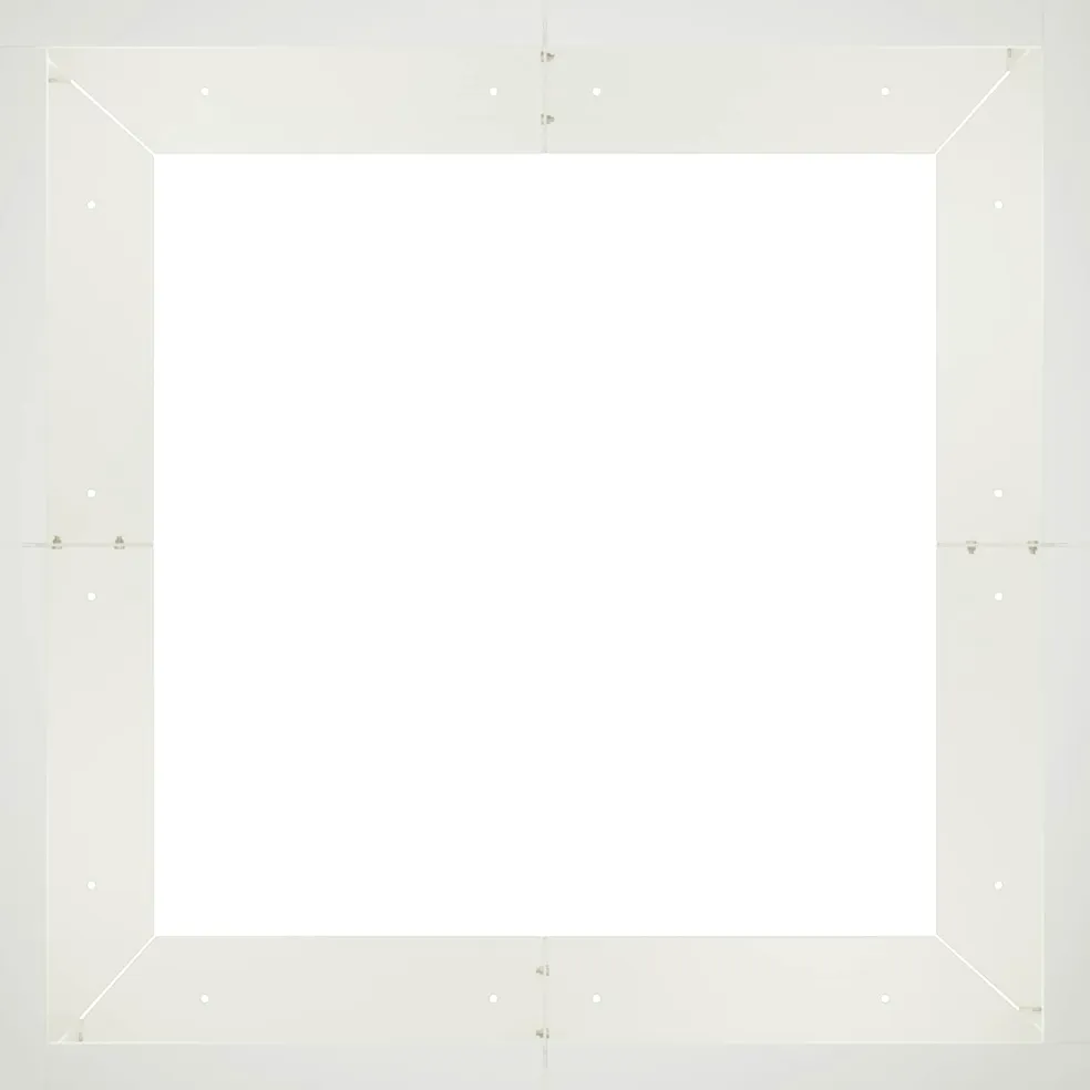 vidaXL Retentiewall 4 st 100 x 100 x 30 cm Staal Wit