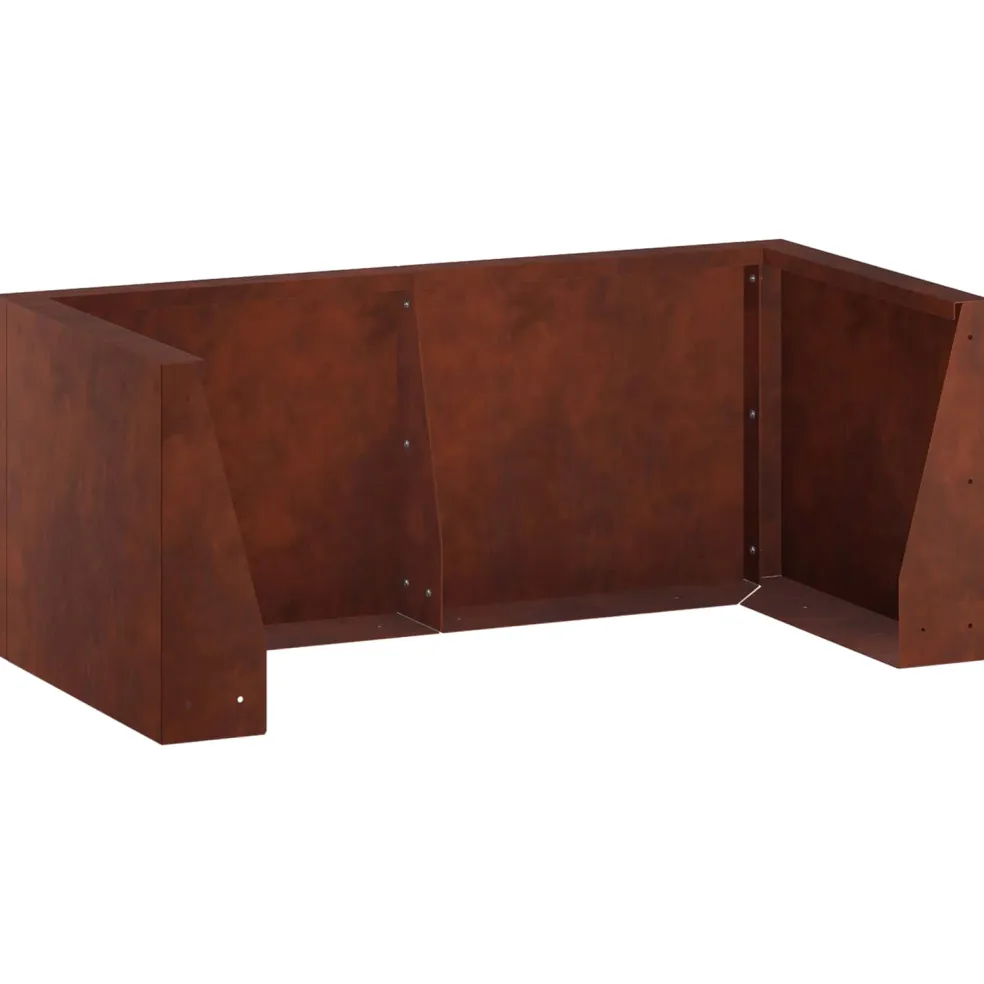 vidaXL Retentiewall 4 st 100 x 100 x 40 cm weervast staal Roestkleurig