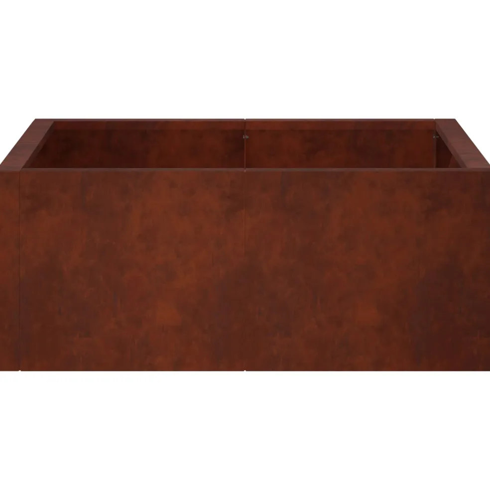 vidaXL Retentiewall 4 st 100 x 100 x 40 cm weervast staal Roestkleurig