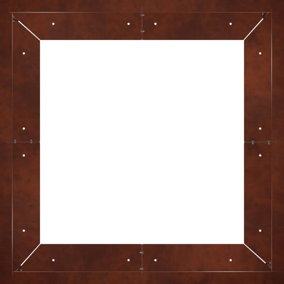 vidaXL Retentiewall 4 st 100 x 100 x 40 cm weervast staal Roestkleurig