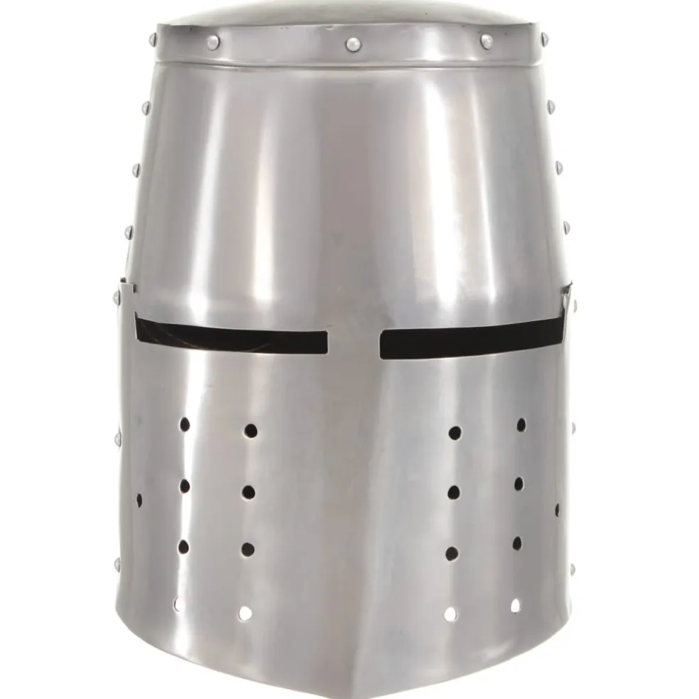 vidaXL Ridderhelm middeleeuws replica LARP staal zilverkleurig