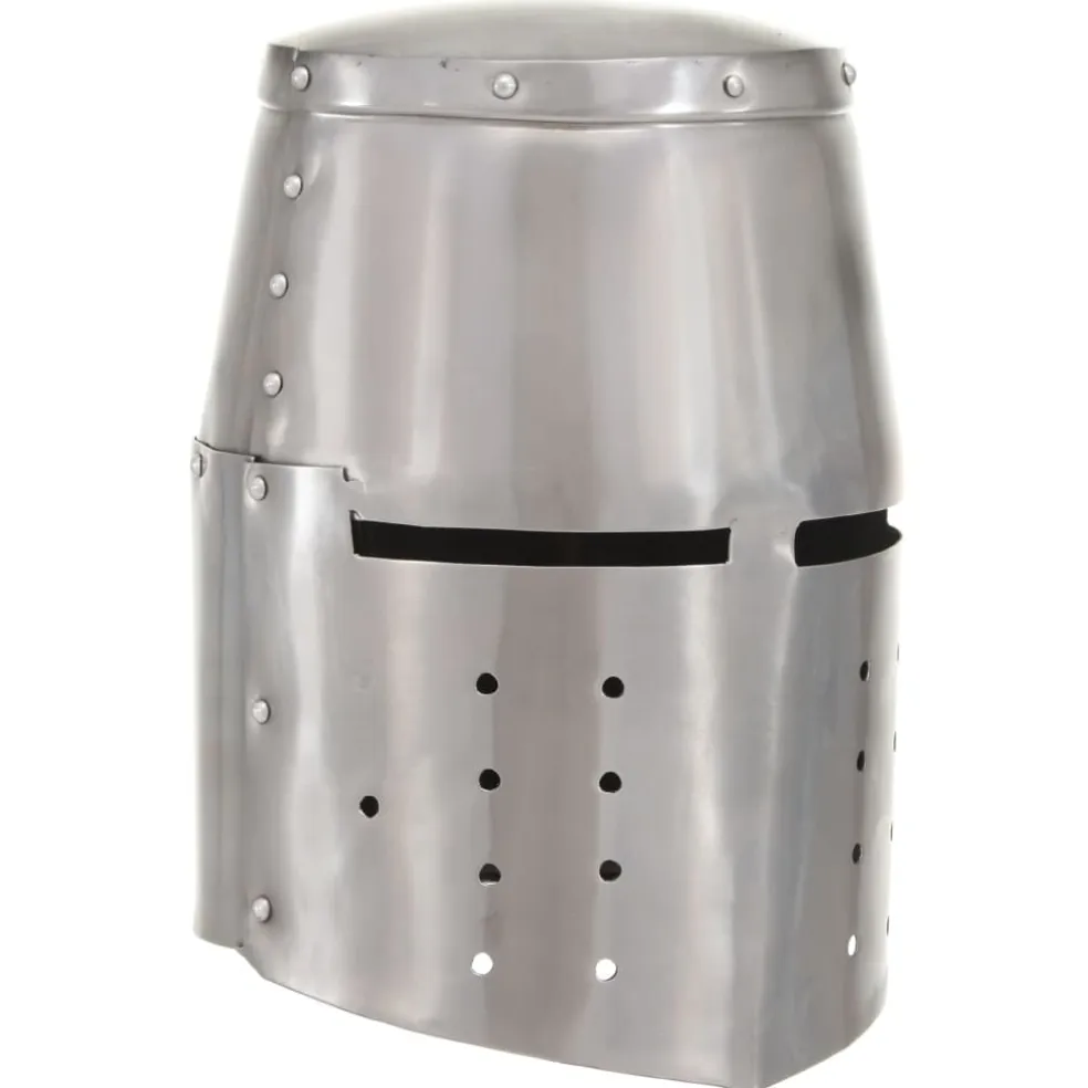 vidaXL Ridderhelm middeleeuws replica LARP staal zilverkleurig
