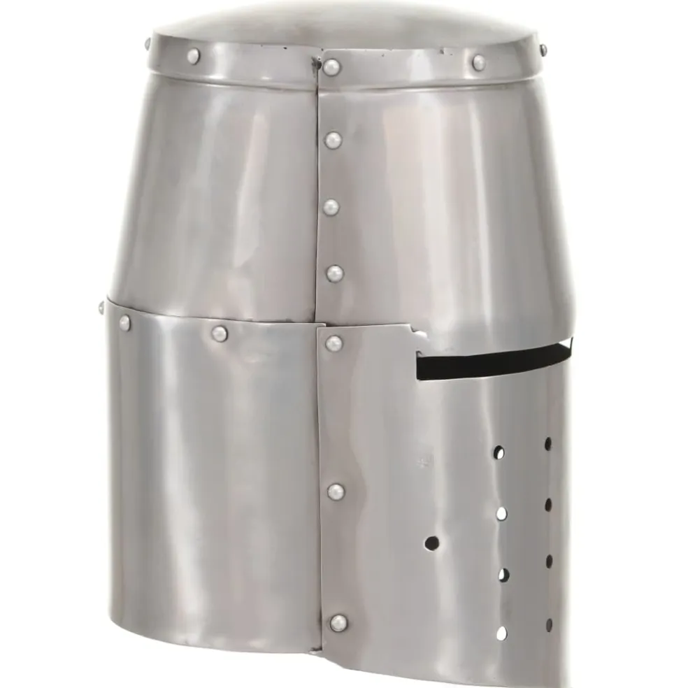 vidaXL Ridderhelm middeleeuws replica LARP staal zilverkleurig