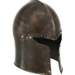 vidaXL Ridderhelm middeleeuws replica LARP staal zilverkleurig