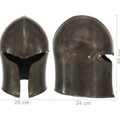 vidaXL Ridderhelm middeleeuws replica LARP staal zilverkleurig