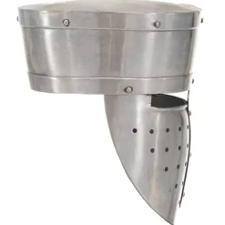 vidaXL Ridderhelm middeleeuws replica LARP staal zilverkleurig