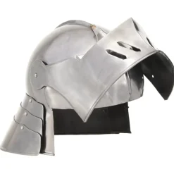 vidaXL Ridderhelm middeleeuws replica LARP staal zilverkleurig