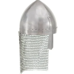 vidaXL Ridderhelm replica LARP staal zilverkleurig
