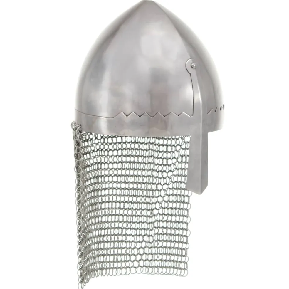 vidaXL Ridderhelm replica LARP staal zilverkleurig