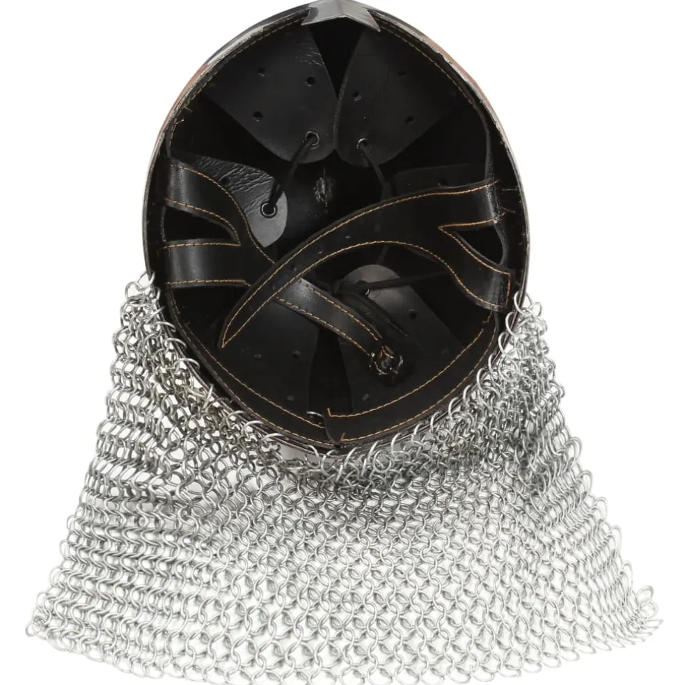 vidaXL Ridderhelm replica LARP staal zilverkleurig