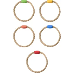 vidaXL Ringwerpspelset Veelkleurig 41 x 41 x 16 cm Massief grenenhout