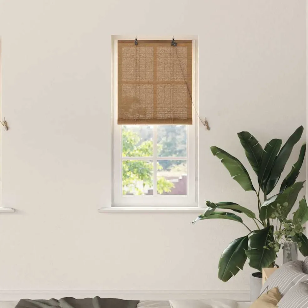 vidaXL Rolgordijn Bruin 60 x 160 cm Bamboe
