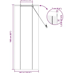 vidaXL Rolgordijn Bruin 60 x 160 cm Bamboe