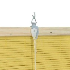 vidaXL Rolgordijn Geel 60 x 160 cm Bamboe