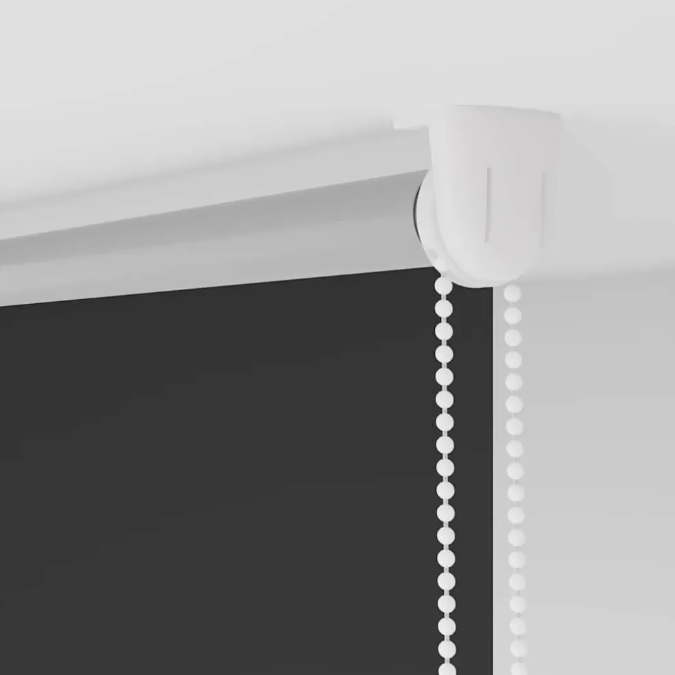 vidaXL Rolgordijn verduisterend 105x130 cm stofbreedte 100,7 cm zwart