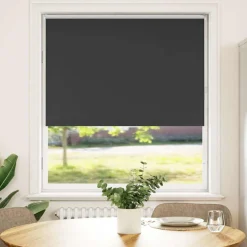 vidaXL Rolgordijn verduisterend 105x130 cm stofbreedte 100,7 cm zwart