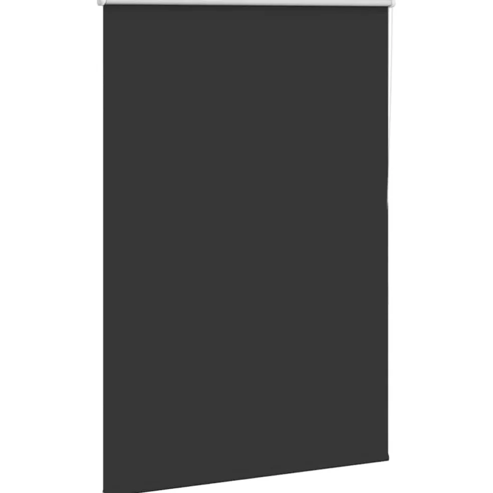 vidaXL Rolgordijn verduisterend 105x130 cm stofbreedte 100,7 cm zwart