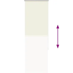 vidaXL Rolgordijn verduisterend 40x130 cm stofbreedte gebroken wit