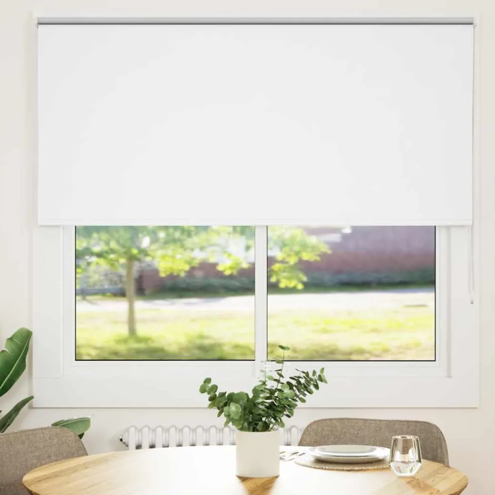 vidaXL Rolgordijn verduisterend 165x130 cm stofbreedte 161,6 cm wit