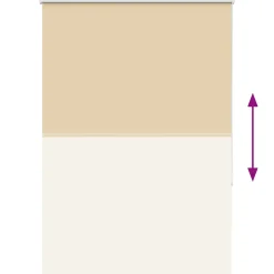 vidaXL Rolgordijn verduisterend 105x130 cm stofbreedte 100,7 cm beige
