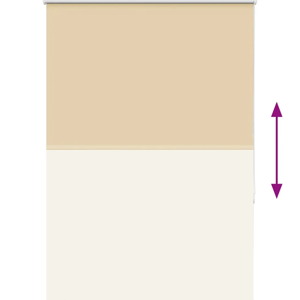 vidaXL Rolgordijn verduisterend 105x130 cm stofbreedte 100,7 cm beige