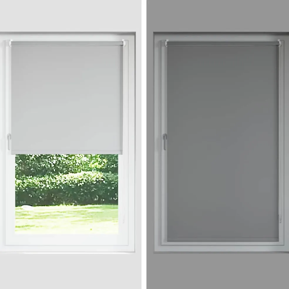 vidaXL Rolgordijn verduisterend 105x130 cm stofbreedte 100,7 cm beige