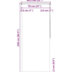 vidaXL Rolgordijn voor douche 80x240 cm bubbel